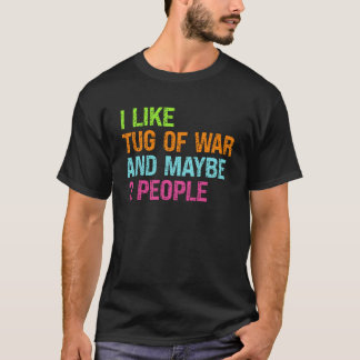 戦争の綱引きのように、おそらく3人の人々は戦争の綱引きをスポーツ Tシャツ