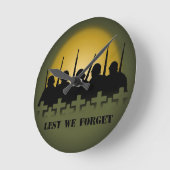 戦争の英雄が堕落し忘れない戦没者記念時計 ラウンド壁時計 (傾斜)