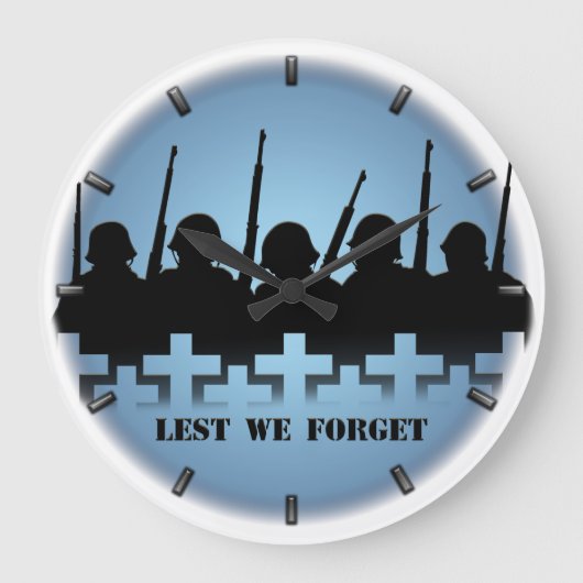 戦争の英雄が堕落し忘れない戦没者記念時計 ラージ壁時計 (正面)