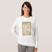 戦争の電報の印の地図 Tシャツ (正面フル)