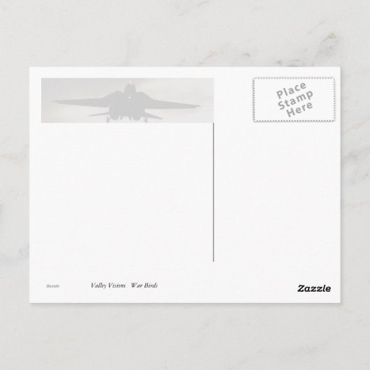 戦争の鳥が近づいている ポストカード (裏面)