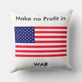 戦争のjGibneyの利益に博物館のZazzleのGIをしないで下さい クッション (裏面)
