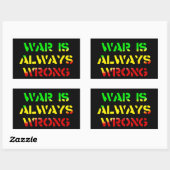 戦争はいつも間違ったラスタ 長方形シール (シート)