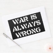 戦争はいつも間違っている 長方形シール (封筒)