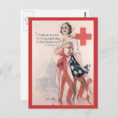 戦争はがき、ヴィンテージ赤十字 ポストカード (正面/裏面)