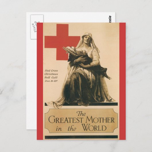 戦争はがき、ヴィンテージ赤十字 ポストカード (正面/裏面)