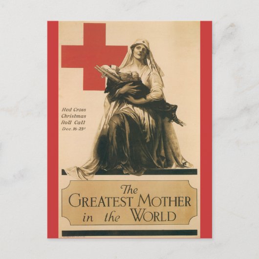 戦争はがき、ヴィンテージ赤十字 ポストカード (正面)