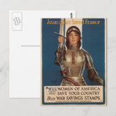 戦争はがき、ヴィンテージ・ジョアン・オブ・アーク ポストカード (正面/裏面)