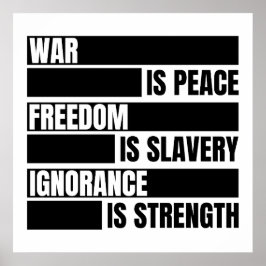 戦争は平和である自由は奴隷である ポスター