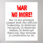 戦争は災素晴らし害だ-アンチ戦争引用文 ポスター (正面)