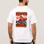 戦争は無いが富裕層は戦争を起こさぬ Tシャツ (裏面)