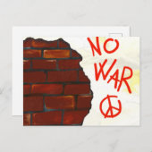 戦争は無絵画い。デジタルイラストレーション ポストカード (正面/裏面)