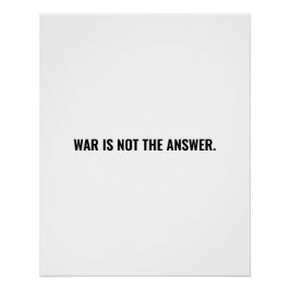戦争は白い黒い文字アンチ戦争の答えではない ポスター