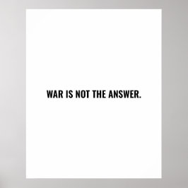 戦争は白い黒い文字アンチ戦争の答えではない ポスター