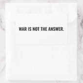 戦争は白い黒い文字アンチ戦争の答えではない 長方形シール (バッグ)