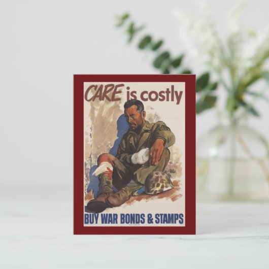 戦争は第二次世界大戦の犠牲を伴う ポストカード (スタンド正面)