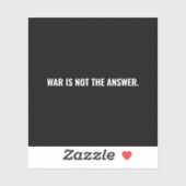 戦争は答えではない白黒文字アンチ戦争 シール (シート)