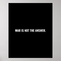 戦争は答えではない白黒文字アンチ戦争