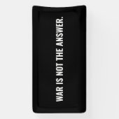 戦争は答えではない白黒文字アンチ戦争 横断幕 (縦)