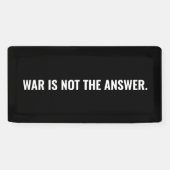 戦争は答えではない白黒文字アンチ戦争 横断幕 (横)