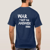 戦争は答えではない Tシャツ (裏面)