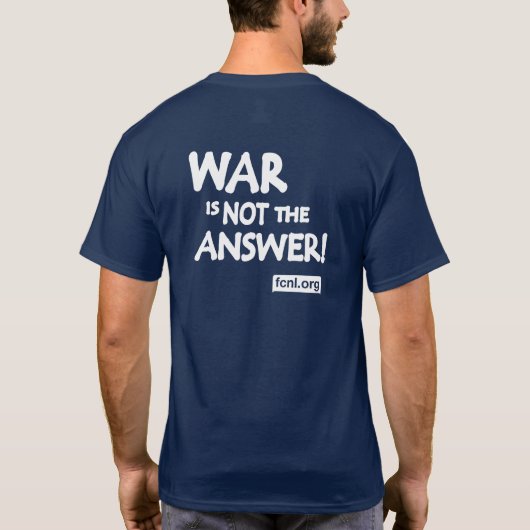 戦争は答えではない Tシャツ (裏面)