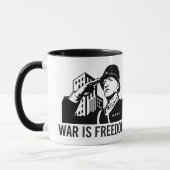 戦争は自由のマグです マグカップ (左)