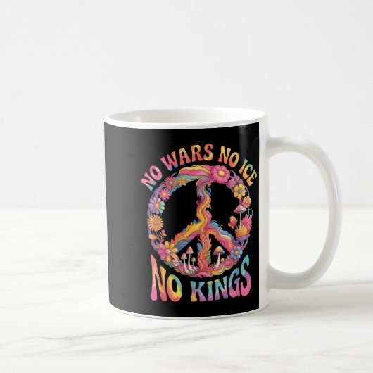 戦争も氷も王もない 花の平和の印 コーヒーマグカップ (右)