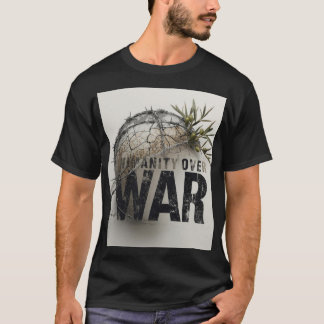 戦争より人道を – 反世界大戦抗議アート誌 Tシャツ