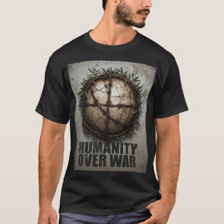 戦争より人道を – 反戦抗議アート詩 Tシャツ