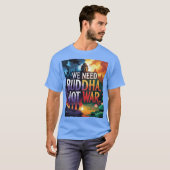 🌍☮️「戦争を乗り越えた仏」 – 世界の平和を求める声！ Tシャツ (正面フル)