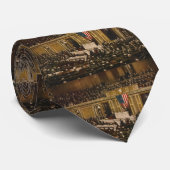 戦争を宣言するために議会に尋ねているウッドロウ・ウィルソン ネクタイ (ロール)