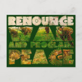 戦争を放棄して平和を宣言する ポストカード (正面)