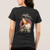 戦争を止めろ(ダークモード)｜女性たち トライブレンドＴシャツ (裏面)