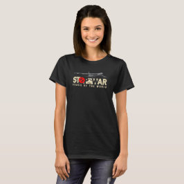 戦争を止めろ(ダークモード)｜女性たち Tシャツ