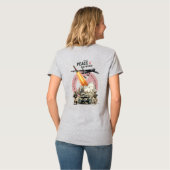 戦争を止めろ (ライトモード) | 女性用Vネック Tシャツ (裏面フル)