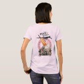 戦争を止めろ (ライトモード) | 女性 Tシャツ (裏面フル)
