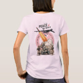 戦争を止めろ (ライトモード) | 女性 Tシャツ (裏面)
