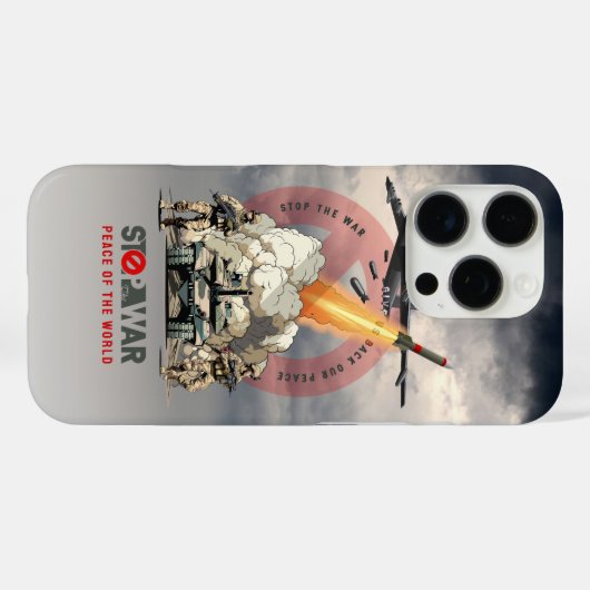 戦争を止めろ | Case-Mate iPhoneケース (裏面 (横))