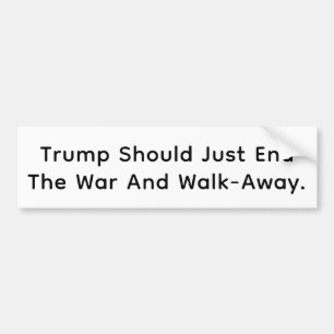 戦争を終わらせろ、トランプ。Hankamer Artjunkhaus ピースアート バンパーステッカー