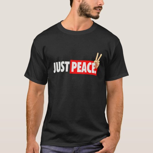 戦争カッコいい連帯に対する平和 Tシャツ (正面)