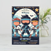 戦争クール戦ボーイムーン忍者戦士1歳の誕生日 招待状 (スタンド正面)