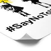 戦争ストップのシャツは、子供は戦争のシャツにノーと言う、私は立つWi ポスター (角)