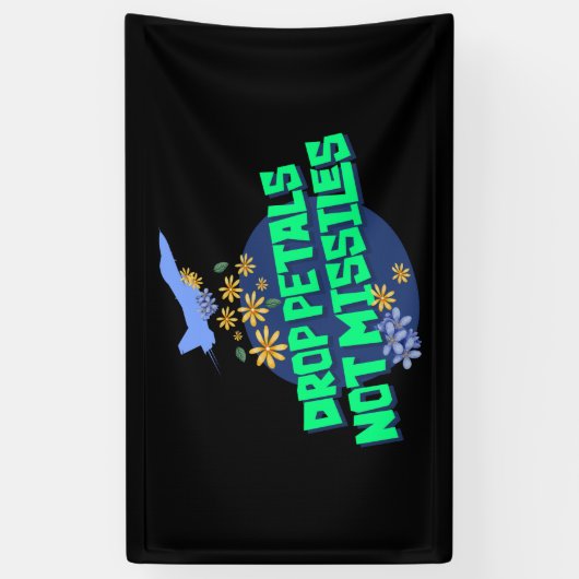 戦争ストップの旗 横断幕 (縦)