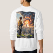 戦争ストップ – 感情的なアンチ戦争に対する抗議アートT-Sh スウェットシャツ (裏面)