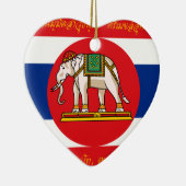 戦争タイ(世界大戦の私表)、タイの旗 セラミックオーナメント (右)