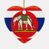 戦争タイ(世界大戦の私表)、タイの旗 セラミックオーナメント (裏面)