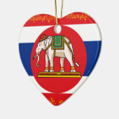 戦争タイ(世界大戦の私表)、タイの旗 セラミックオーナメント (左)