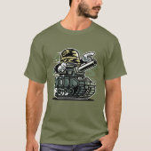 戦争タンク人のTシャツ Tシャツ (正面)