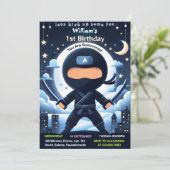 戦争ファイトボーイムーン忍者戦士1歳 招待状 (スタンド正面)